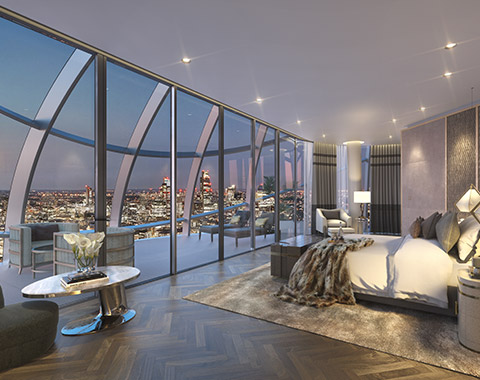 Master bedroom - Penthouse, London, UK
